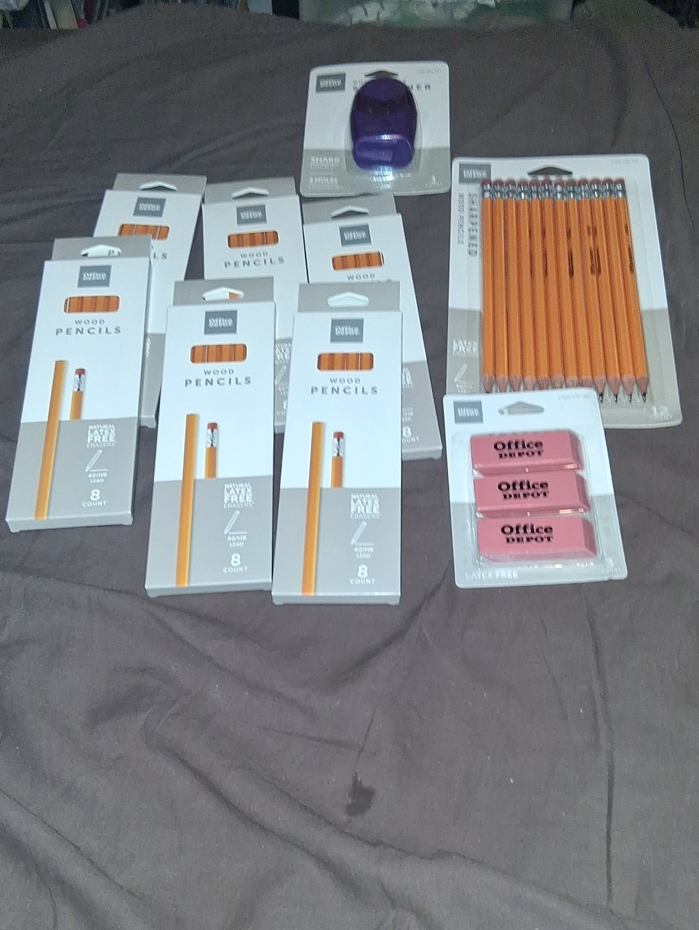 Wood Pencils, Yellow - Pack of 8 (Multiple Packs)